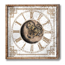 Hill Interiors Mirrored Clock With Moving Mechanism Gold (Square)