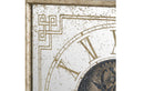 Hill Interiors Mirrored Clock With Moving Mechanism Gold (Square)