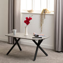ATHENS OVAL COFFEE TABLE GREY CONCRETE EFFECT