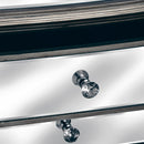 The Belfry Collection Three Drawer Mirrored Bedside