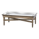 Astor Glass Coffee Table With Mirror Detailing