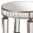The Belfry Collection Mirrored Round Side Table