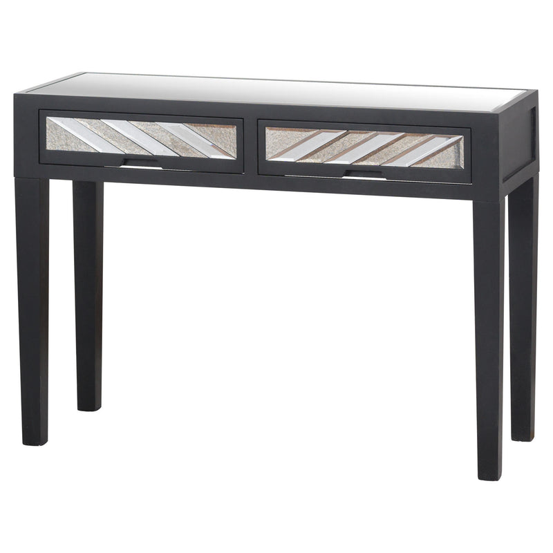 Soho Black Collection 2 Drawer Console
