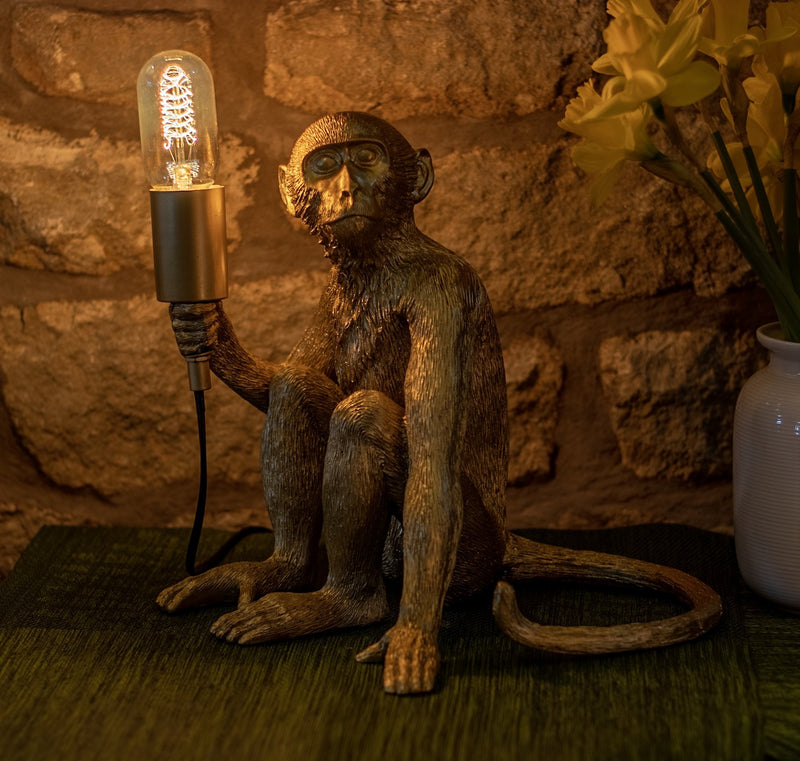 George The Monkey Gold Table Lamp