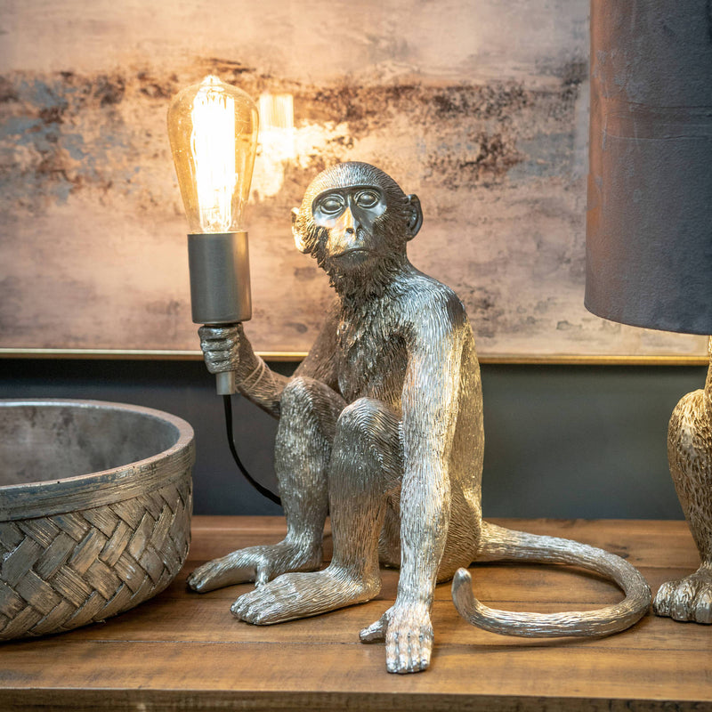 Ringo The Monkey Silvertable Lamp