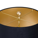 Jem Honey Comb Gold Table Lamp With Black Velvet Shade
