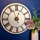 Rustic Wooden Clock With Aged Numerals And Hands