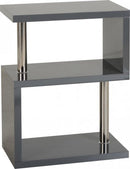 Charisma Modern Living Room Furniture Grey Gloss - 3 Shelf Unit