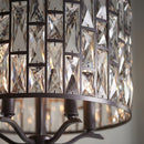 Belle 5 light pendant - Dark bronze & clear crystal glass