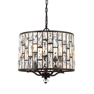 ENDON LIGHTING BELLE 8LT PENDANT (DARK BRONZE)