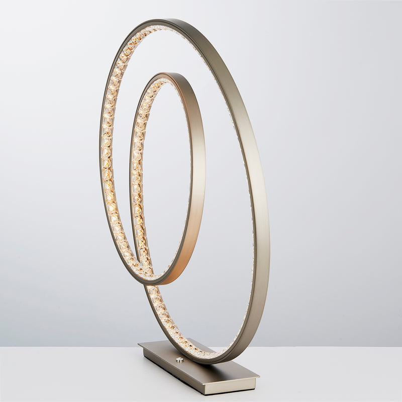ETERNITY LED touch table lamp in matte nickel