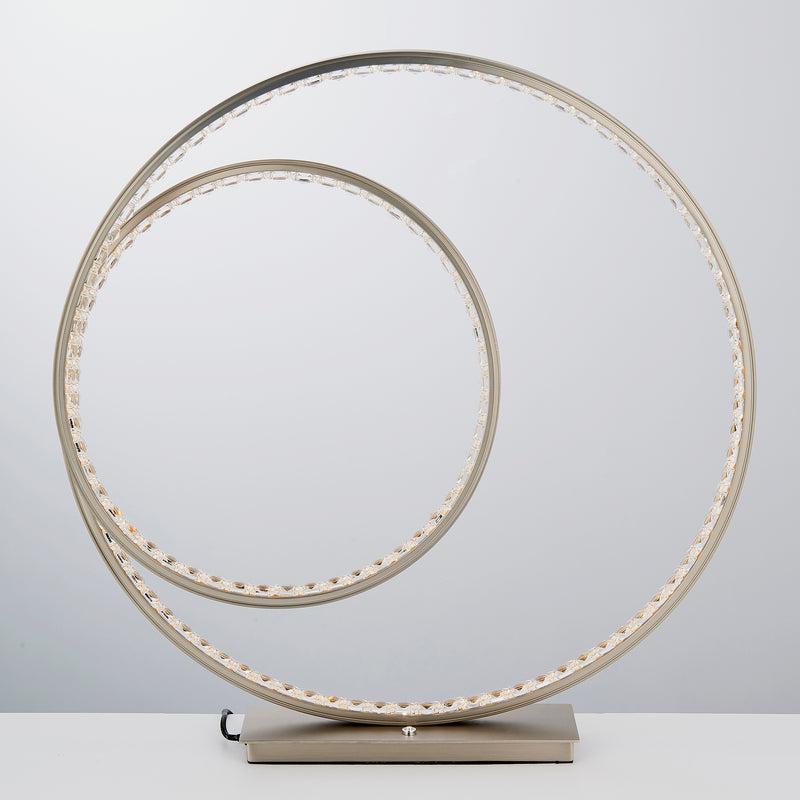 ETERNITY LED touch table lamp in matte nickel