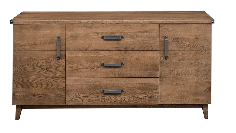 VINTAGE MILO SIDEBOARD 2 DOOR AND 3 DRAWERS SOLID TOSCANA OAK L 150CM X H 72CM X 44CM