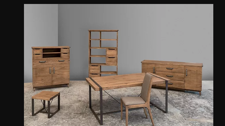 VINTAGE MILO SIDEBOARD 2 DOOR AND 3 DRAWERS SOLID TOSCANA OAK L 150CM X H 72CM X 44CM