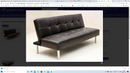 Venus 3 Seater Black Faux Leather or Brown Faux leather PVC Sofa Bed with Chrome Metal Frame Legs