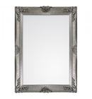 Rectangular Ornate Abbey Mirror Silver 110 x 79cm