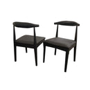 Elsa Wooden Wishbone Chair with Matt Black Seat