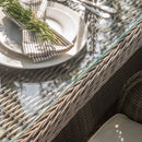 Calvi 8 Seater Outdoor Dining Set Natural Beige or Grey Colour with Table x 1 / Chair x 8