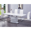 High gloss Grey or White extended dining table 160cm-200cm.