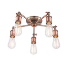Hal 5 Light Semi Flush Ceiling Light Aged Pewte