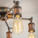 Hal 5 Light Semi Flush Ceiling Light Aged Pewte