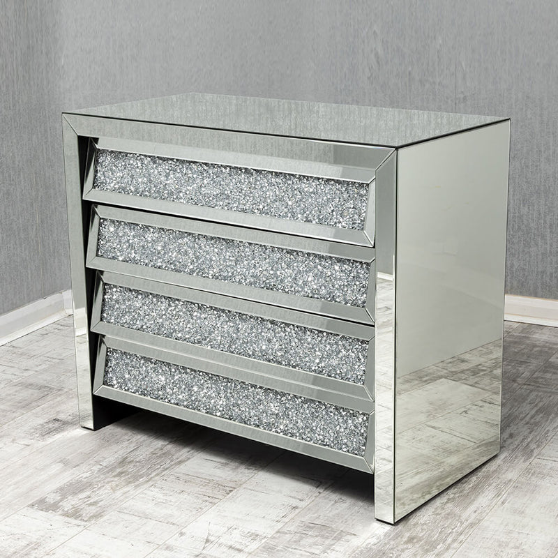 Crushed Glass 4 Drawer Chest