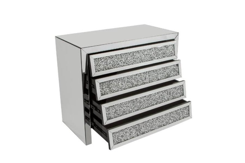 Crushed Glass 4 Drawer Chest