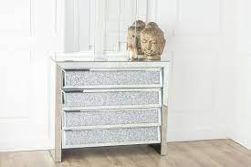 Crushed Glass 4 Drawer Chest