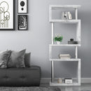 Miami Modern 5 Tier Shelving Unit Grey Marble Veneer