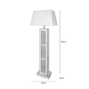 Milano Mirror Brick Floor Lamp With White Shade or Black Shade