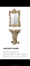 French Ornate Console Table and Mirror set