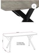 ATHENS OVAL COFFEE TABLE GREY CONCRETE EFFECT