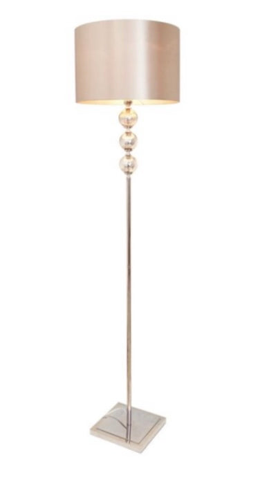 Mercury Floor Lamp With Champagne 14 inch Shade