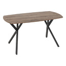 Athens Rectangular Oak Effect Dining Table with 4 Brown PU Faux leather chairs.