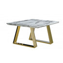 Roma Marble Effect Dining Table with Gold Legs