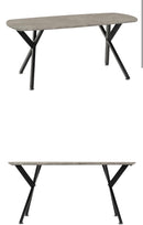 ATHENS OVAL COFFEE TABLE GREY CONCRETE EFFECT