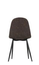 Athens Rectangular Oak Effect Dining Table with 4 Brown PU Faux leather chairs.