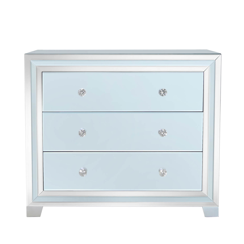 Grey Manhattan Mirror 3 Drawer Chest