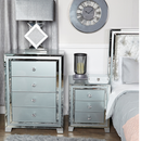 Grey Manhattan Mirror 4 Drawer Cabinet