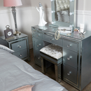Grey Manhattan 7 Drawer Dressing Table
