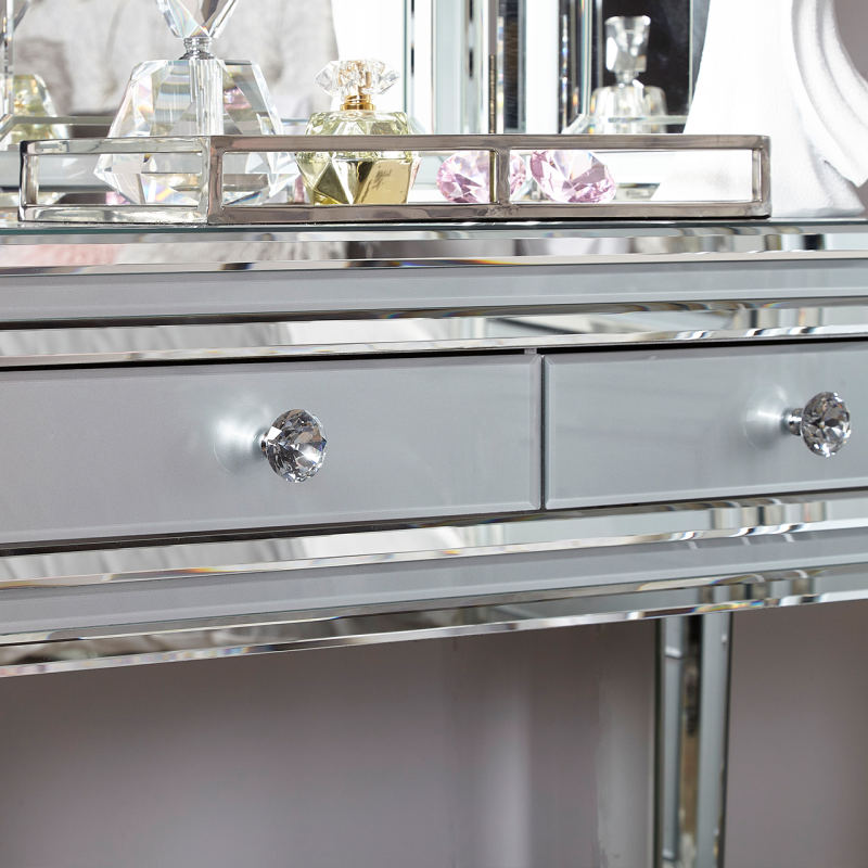 Grey Manhattan Mirror Console Table