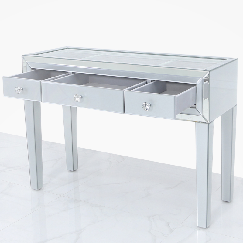 Grey Manhattan Mirror 3 Drawer Dressing Table