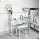 Grey Manhattan Mirror 3 Drawer Dressing Table