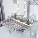 Grey Manhattan Mirror 3 Drawer Dressing Table