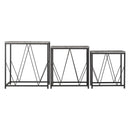 Athens Square Nest Of Tables Concrete Effect/Black