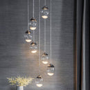 Oria 7 Light Ceiling Cluster Pendant Polished Chrome