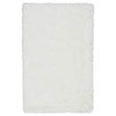 Cascade Powder White Luxury Polyester Rug by Asiatic